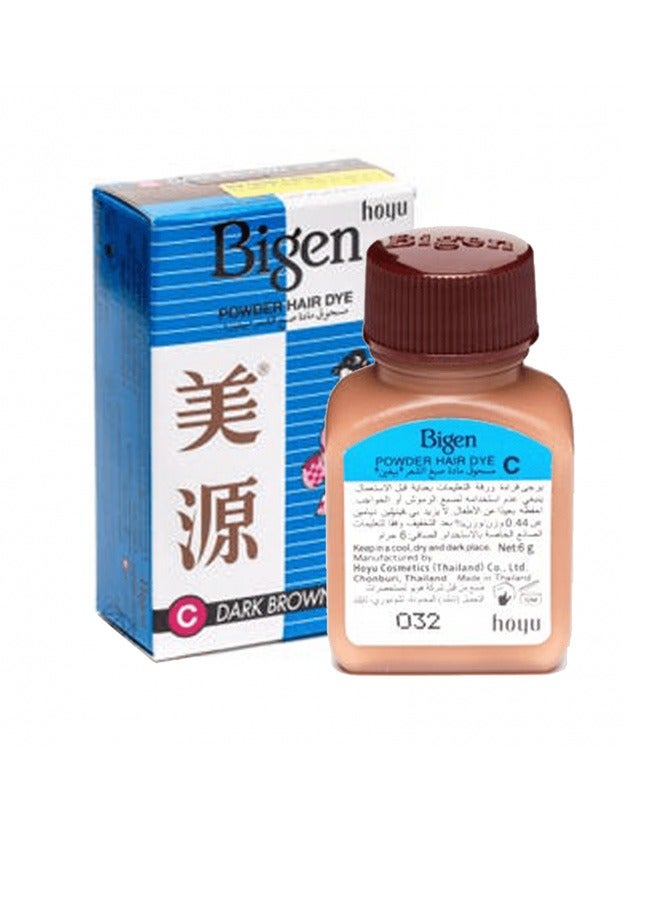 Bigen 4 PIECES OF Powder Hair Dye Dark Brown 4X6 grams - Image 3