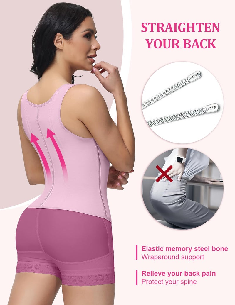 SHAPSHE Waist Trainer for Women, Tummy Control Sports Girdle, Workout Body Shaper with Adjustable Shoulder Strap - Image 4