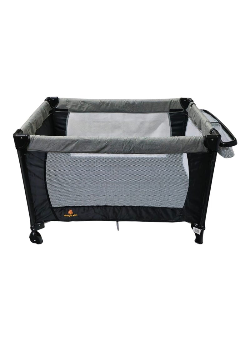 BABYCARA Foldable Baby Bed Two-Layer With Mosquito Net Hanging Toys and Side Storage Pockets, From Birth To 4 Years Size 105x73cm  - Image 3