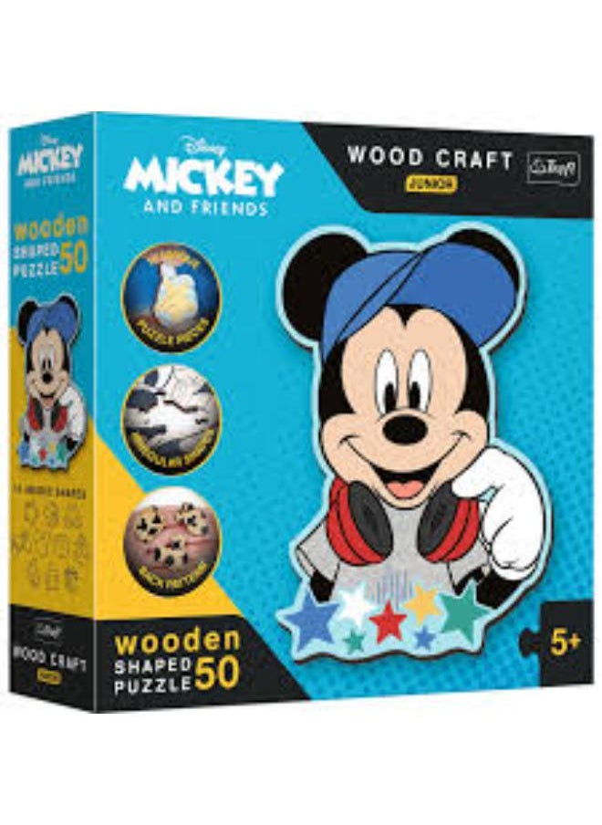Trefl Trefl Puzzles - "50 Wood Craft Junior" - In Mickey's world / Disney Mickey Mouse and Friends FSC Mix 70% 