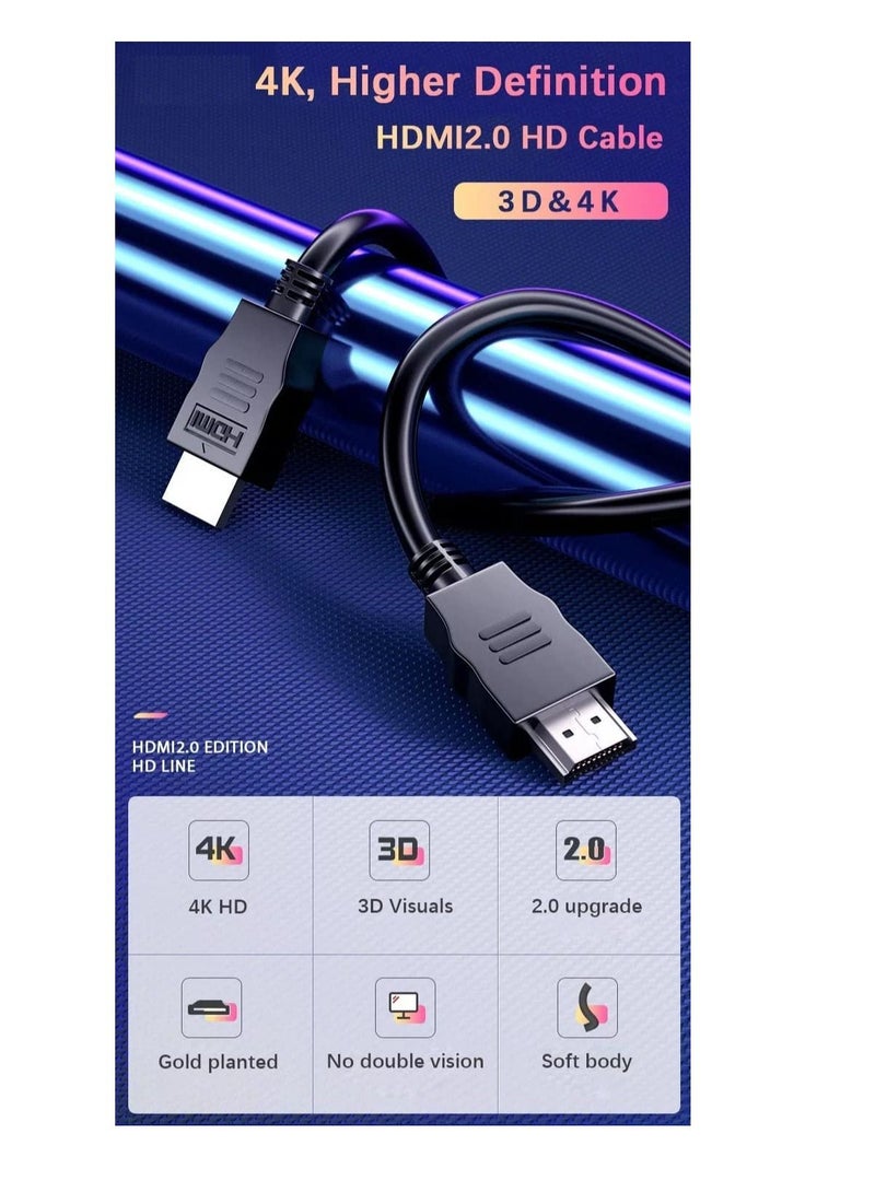 Kuwes 10-PACK KUWES 4K HDMI Cable 6.6FT Ultra High Speed Gold Plated Connectors 3M - Image 3