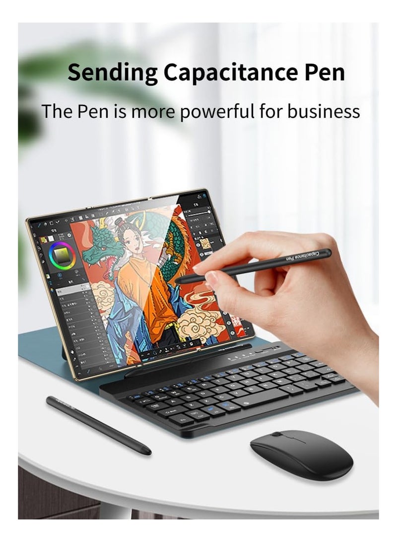 Keyboard Case Compatible with Huawei Mate XT Ultimate Shock-Resistant Standard Leather Case Features a Detachable Portable Wireless Bluetooth Keyboard, Mouse, and Pen - Image 5