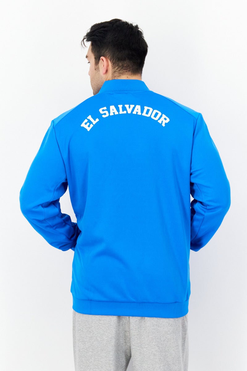 umbro جاكيت تدريب بأكمام طويلة للرجال، مناسب، بشعار العلامة التجارية، أزرق - Image 2