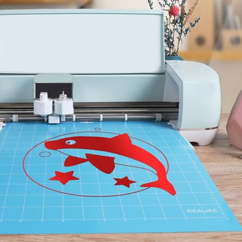 REALIKE LightGrip Cutting Mat Compatible with Cricut Maker 3/Maker 4/Maker/Explore 3/4/Air 2/Air/One (12x12 Inch 5 Mats), Blue Light Grip Adhesive Sticky Cutting Mats for Crafts - Image 3
