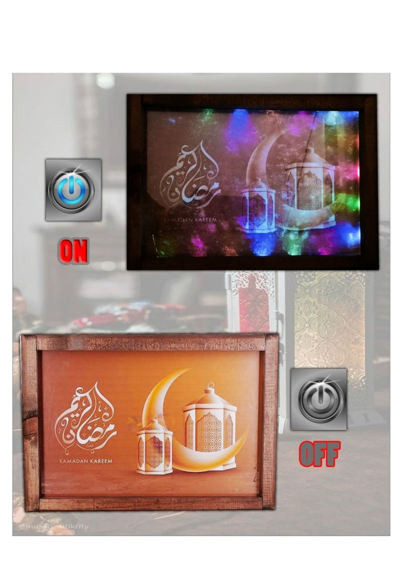 Luminous wooden tray, Ramadan shapes (Figure 10) - Image 4