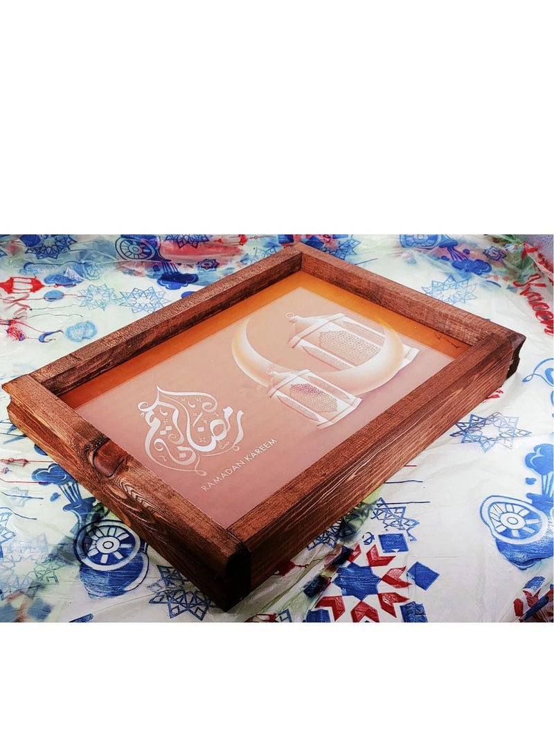 Luminous wooden tray, Ramadan shapes (Figure 10) - Image 1
