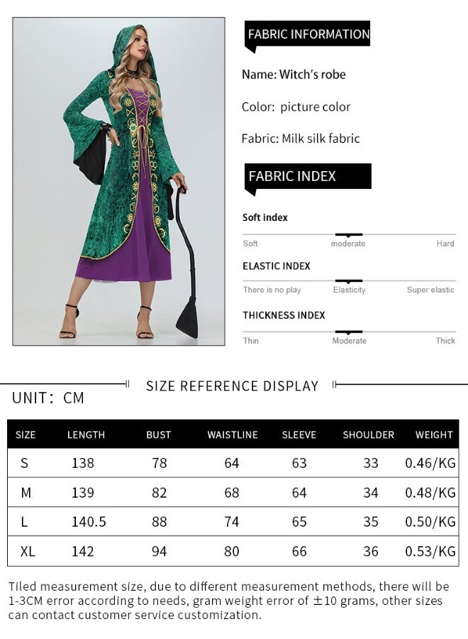Halloween Witch With Crazy Hooded Dress - Image 3