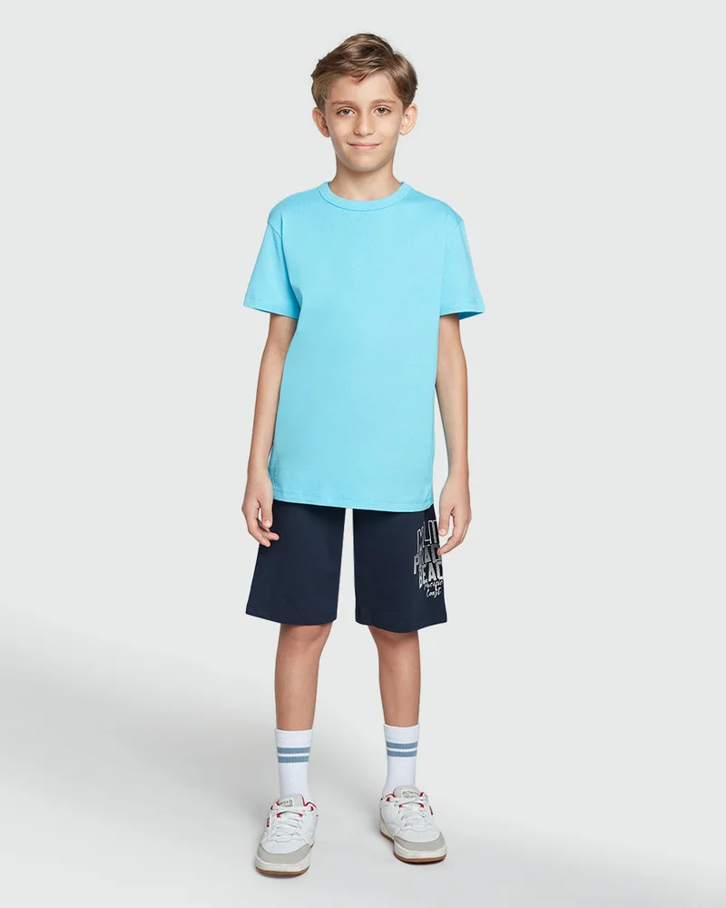 Ovs Boys' Crew Neck Tee In Sky Blue
