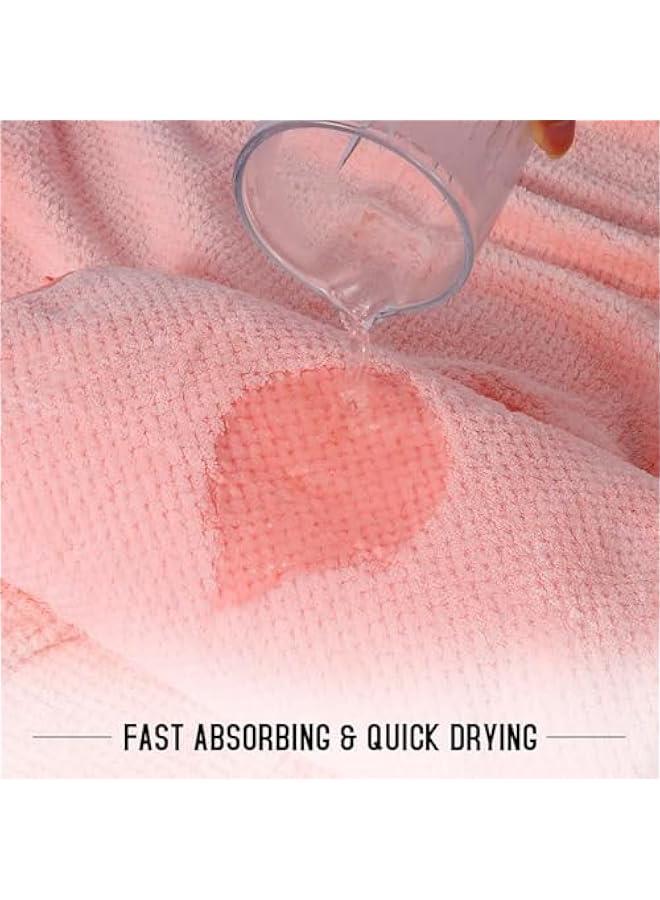 هوكور مجموعة مناشف حمام من المايكروفايبر توريسيك عبوة قطعتين لون كورال فيلفيت مقاس كبير 90×175 سم - منشفة خفيفة ورفيعة وسريعة الجفاف وعالية الامتصاص للحمام واللياقة البدنية واليوجا والسفر - Image 3