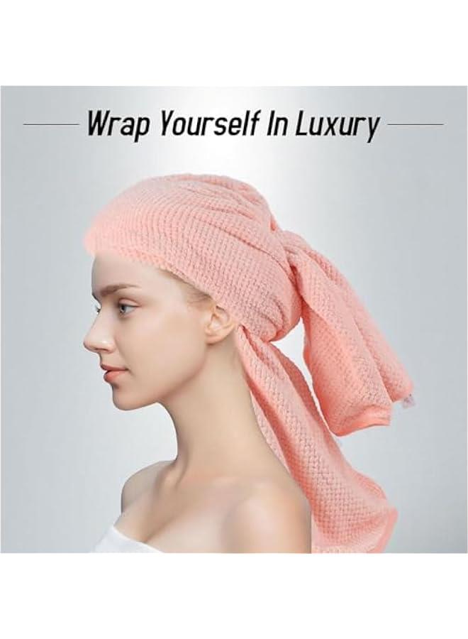 هوكور مجموعة مناشف حمام من المايكروفايبر توريسيك عبوة قطعتين لون كورال فيلفيت مقاس كبير 90×175 سم - منشفة خفيفة ورفيعة وسريعة الجفاف وعالية الامتصاص للحمام واللياقة البدنية واليوجا والسفر - Image 4