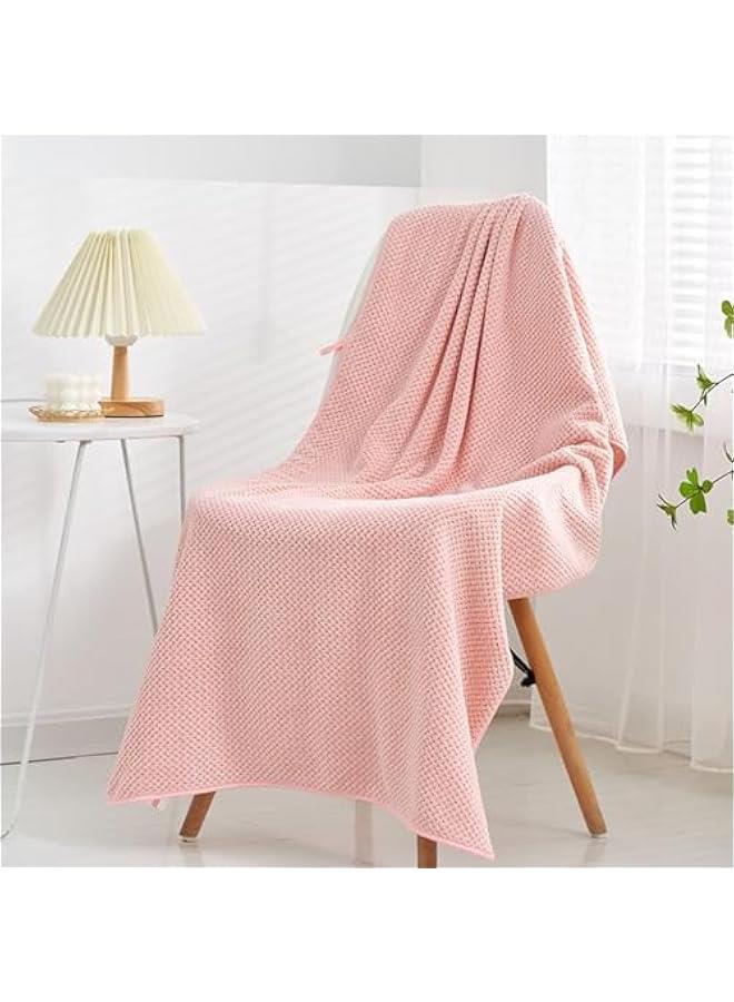 هوكور مجموعة مناشف حمام من المايكروفايبر توريسيك عبوة قطعتين لون كورال فيلفيت مقاس كبير 90×175 سم - منشفة خفيفة ورفيعة وسريعة الجفاف وعالية الامتصاص للحمام واللياقة البدنية واليوجا والسفر - Image 5