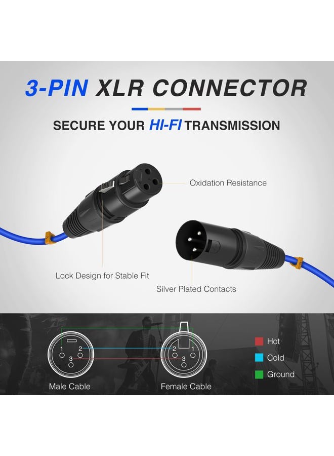 Phenyx Pro 3 Ft XLR Snake Cable, Color-Coded Patch Cable Wire, 4-Channel Male to Female, OFC Copper, XLR Splitter Balanced Microphone Cord for Mixer, IEM, Mic System - Image 5