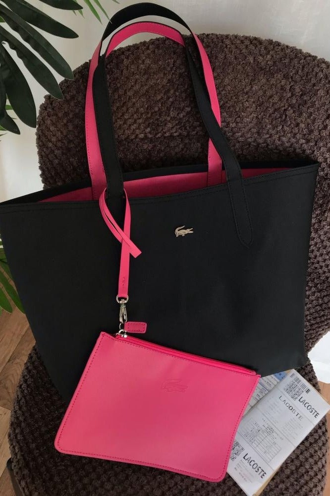 Lacoste Women's Double sided Two tone Large Capacity Handbag, Fashionable Multi functional - Image 2