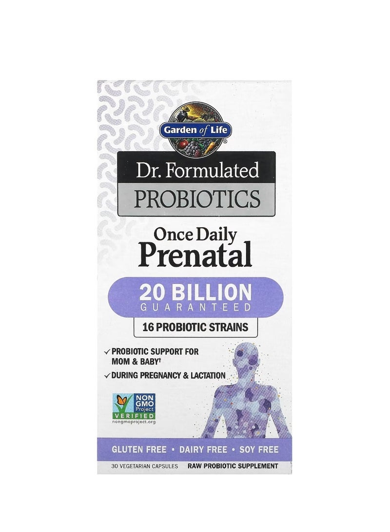 Garden of Life Dr. Formulated Probiotics Once Daily Prenatal 30 Vegetarian Capsules  - Image 1