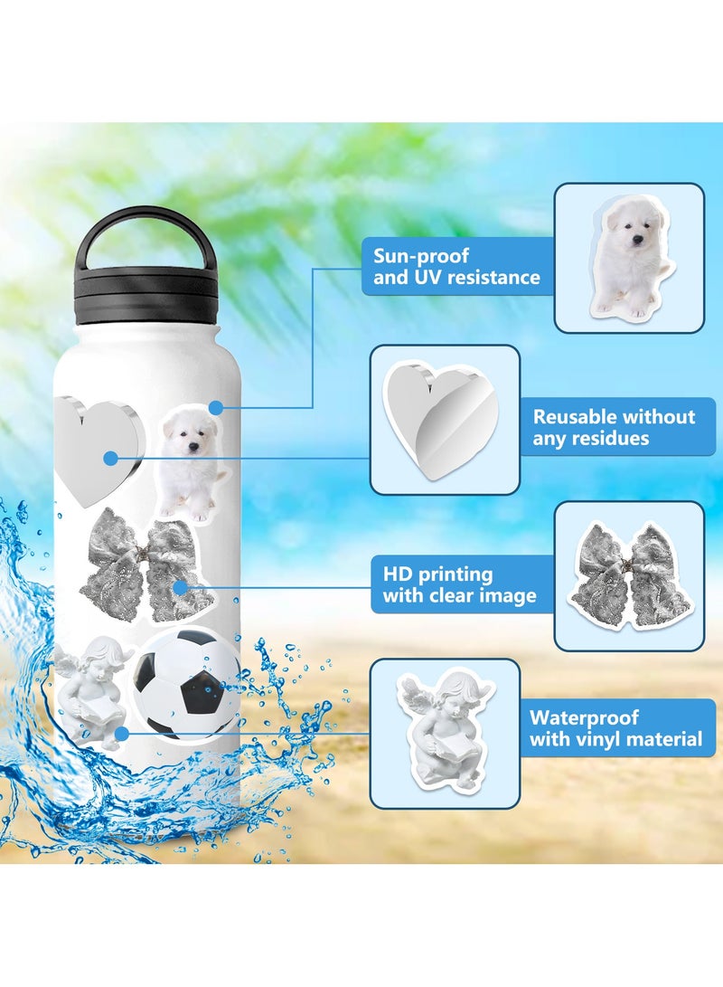 قوس قزح أورينبو 50 قطعة ملصقات بتصميم أبيض قديم، ملصقات مقاومة للماء، ملصقات لابتوب، كمبيوتر، لوح تزلج، مصدات، ملصقات جمالية فيسكو من الفينيل للأطفال، المراهقين، الفتيات - Image 4