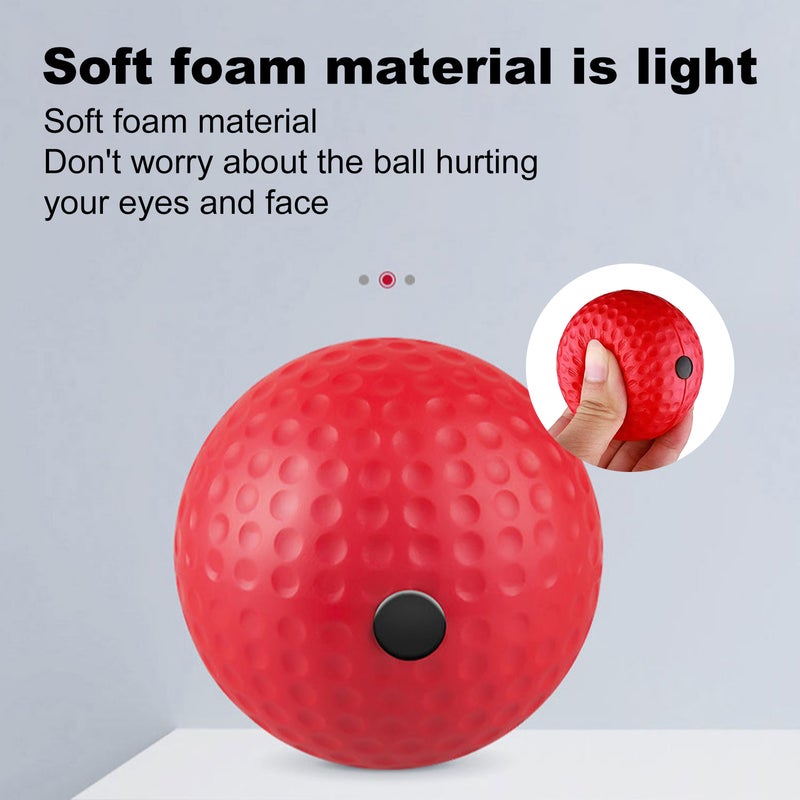 Boxing Reflex Ball Boxing Equipment Punching Ball Reflex Bag Reaction Agility Punching Speed Focus Eye Coordination Training The color of the protective gloves is random - Image 2