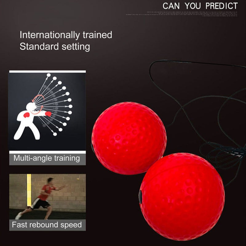Boxing Reflex Ball Boxing Equipment Punching Ball Reflex Bag Reaction Agility Punching Speed Focus Eye Coordination Training The color of the protective gloves is random - Image 4