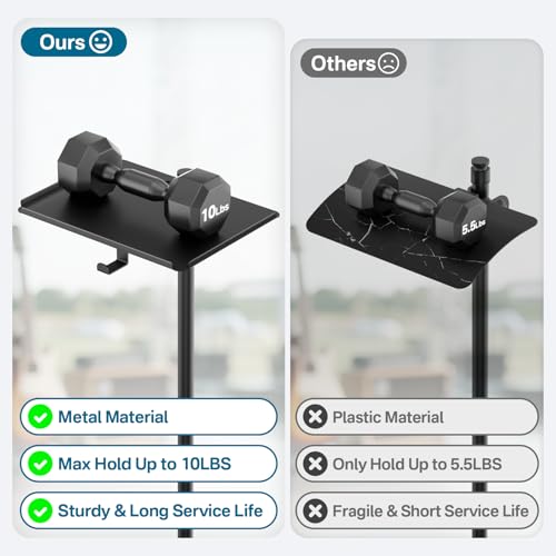 Chunxiao Metal Microphone Stand Tray with Mic Stand Phone Holder - 11.7" x 7.8" Functional Large Mic Stand Tray Shelf for Studio, Concert, Karaoke Clamp on Music Stand Shlef Attachment - Image 5
