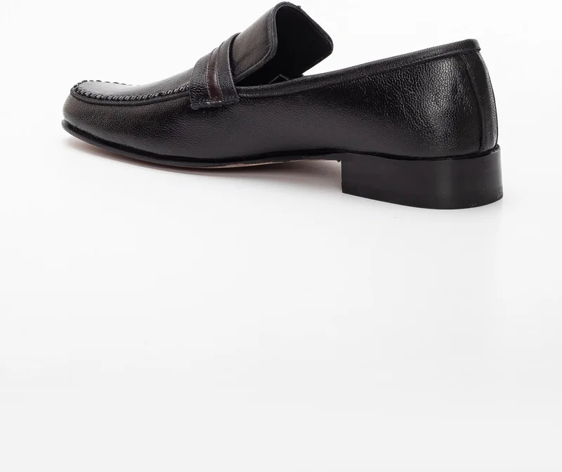 Dilimler Ayakkabı Dilimler Shoes Leather Glase Leather Trock Black Men's Classic Shoes
