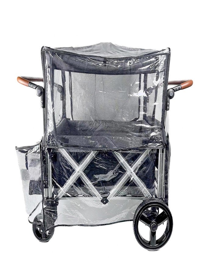 Ezkindheit Big Size Rain Cover for Stroller, Mosquito Net for Trolley Cart, 2in1 Big Cover with Window for Picnic Camping Wagon Stroller Waterproof Windproof Accessories (Cart Not Included) - Image 1