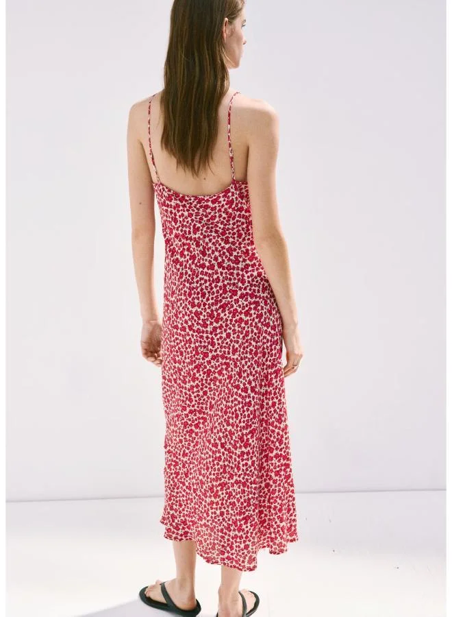 مانجو V-Neck Print Dress