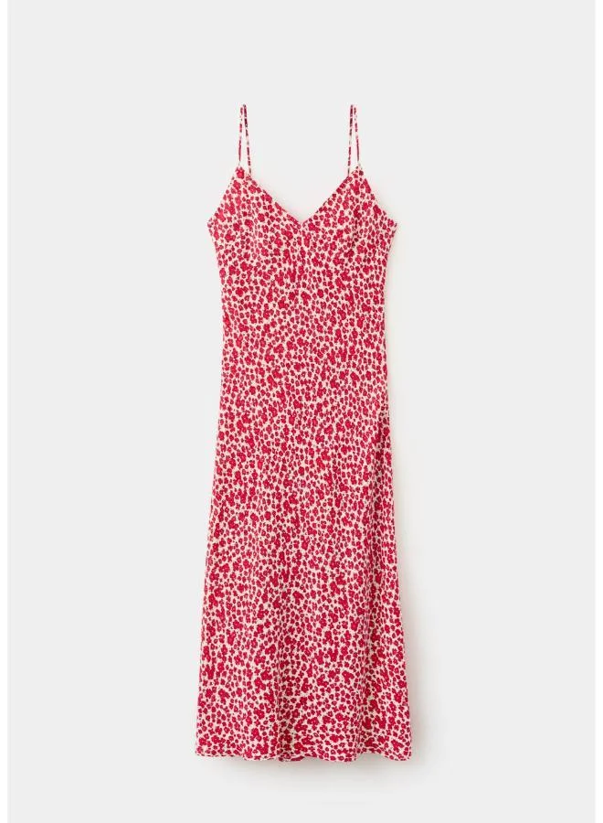 Mango red floral V-Neck Print Dress for Women | Best Price UAE