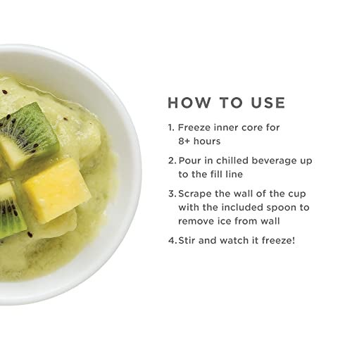 ZOKU Original Slush and Shake Maker, Compact Make and Serve Cup with Freezer Core Creates Single-Serving Smoothies, Slushies and Milkshakes in Minutes, BPA-free, Green - Image 4