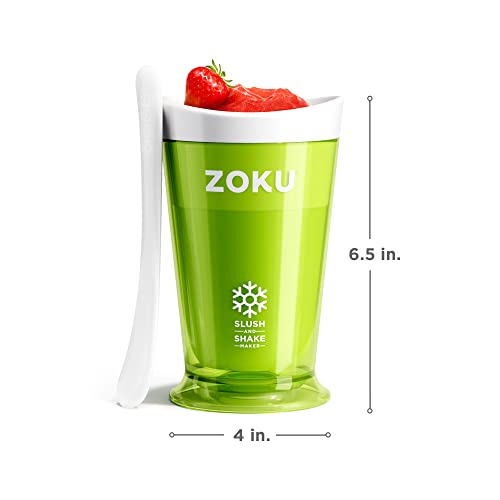 ZOKU Original Slush and Shake Maker, Compact Make and Serve Cup with Freezer Core Creates Single-Serving Smoothies, Slushies and Milkshakes in Minutes, BPA-free, Green - Image 3