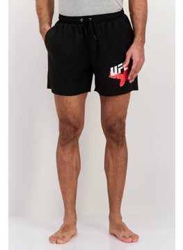 Men Brand Logo Board Shorts, Black Combo
