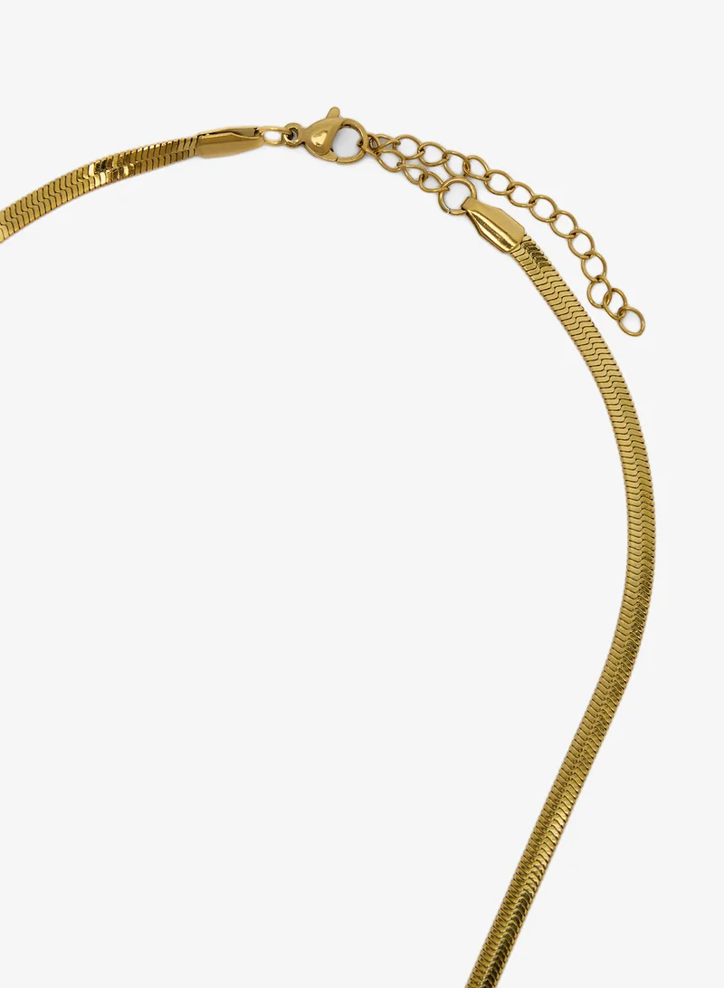 Seventy Five  Chain Necklace With Round Football Pendant for Men | Best Price UAE