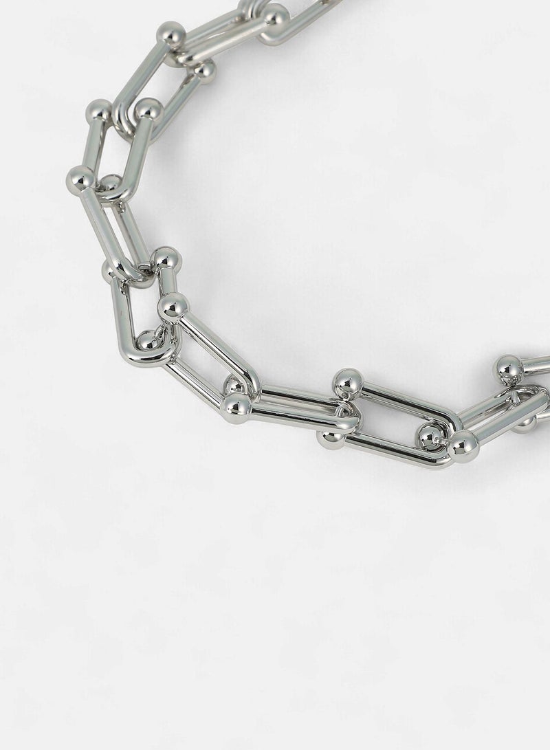 SOHI Women's Chunky Clip-Link Minimal Necklace Chain - Image 5