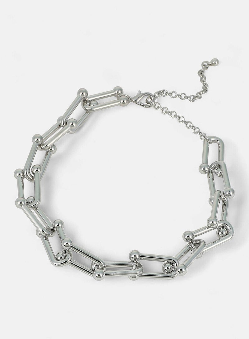 SOHI Women's Chunky Clip-Link Minimal Necklace Chain - Image 4