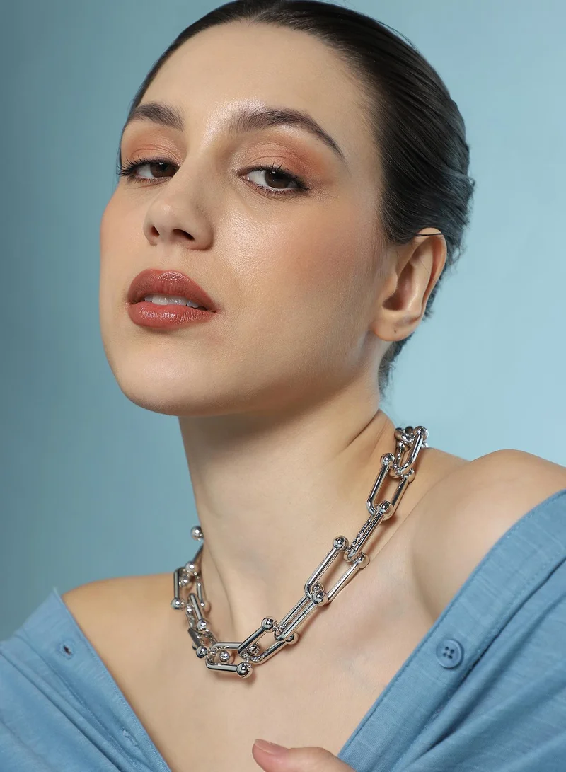 Sohi  Women's Chunky Clip-Link Minimal Necklace Chain for Women | Best Price UAE