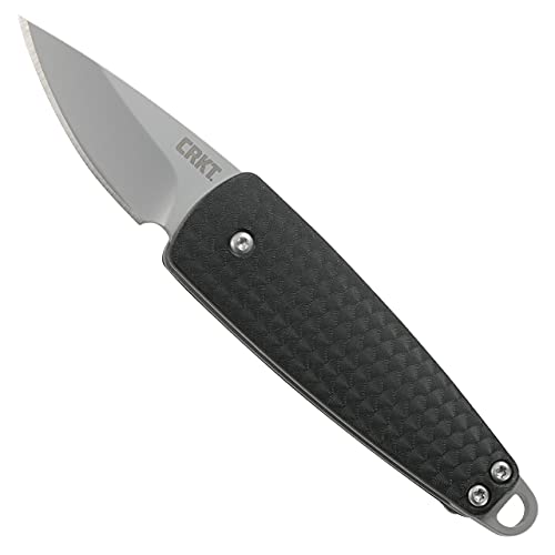 CRKT Dually Folding Carry Knife: Plain Edge Folder with Slip Joint - Everyday Carry Folded Knife, Black Glass Reinforced Nylon Handle with Lanyard Hole, Bottle Opener 7086 - Image 1