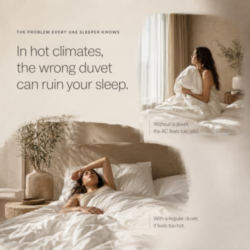 Duvet Comforter - King 220x240cm All-Season Ultra-Soft Microfiber Fill Lightweight, Fluffy and Breathable White Hotel-Quality Quilt Made in UAE - Image 2