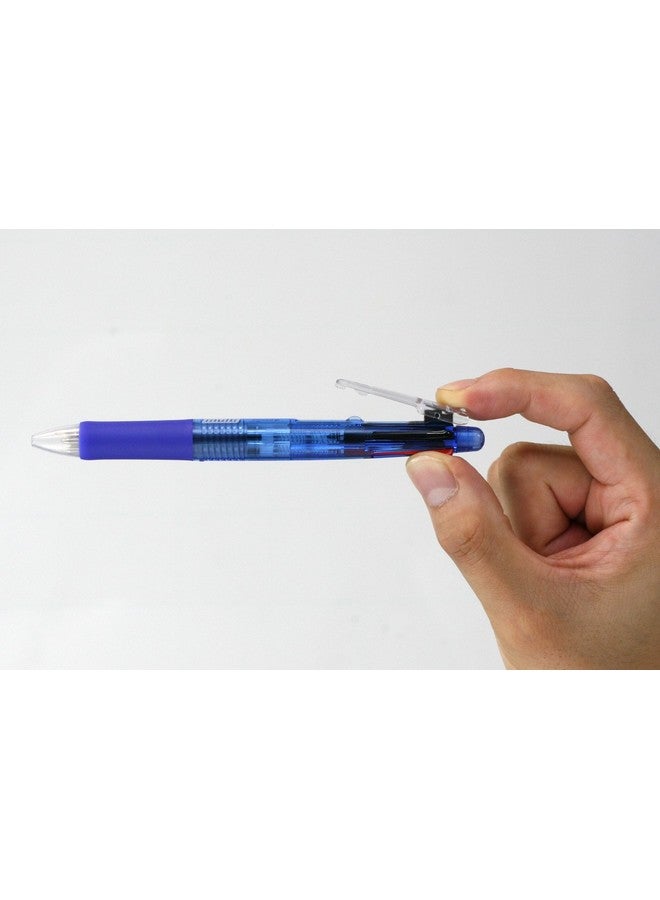 ZEBRA Clipon Multi Color Multifunctional Pen Black Barrel (B4Sa1B) - Image 4