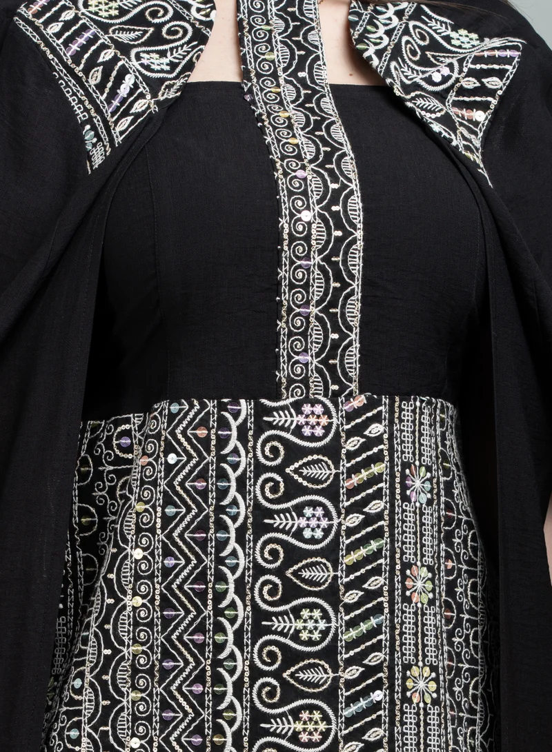 اكسا جلابية كويتي IK1637 اسود