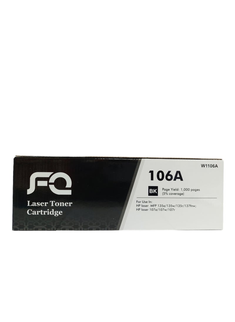 FQ Compatible with Toner Cartridge 106A W1106A Replacement For HP Laser jet 107a 107w MFP 135a 135fnw 135w 135ag 135r 135wg 137fnw 137fwg 137fwg Black  - Image 1