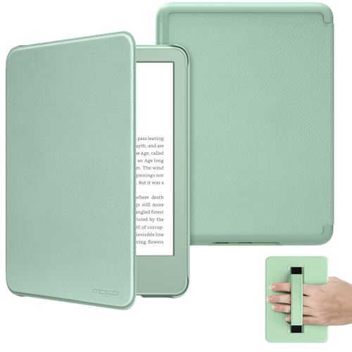 MoKo Case for 6" All-New Kindle (11th Generation-2024/2022 Release), Lightweight Shell Cover with Hand Strap Auto Wake/Sleep for Kindle 11th Generation 2024 e-Reader, Agave Green - Image 1