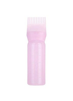 ZJchao Root Comb Applicator Bottle 160Ml Hair Dye Bottle With Graduated Scale Profssional Brush Applicator Comb Hairdressing Coloring Styling Tool (Pink)  - Image 1