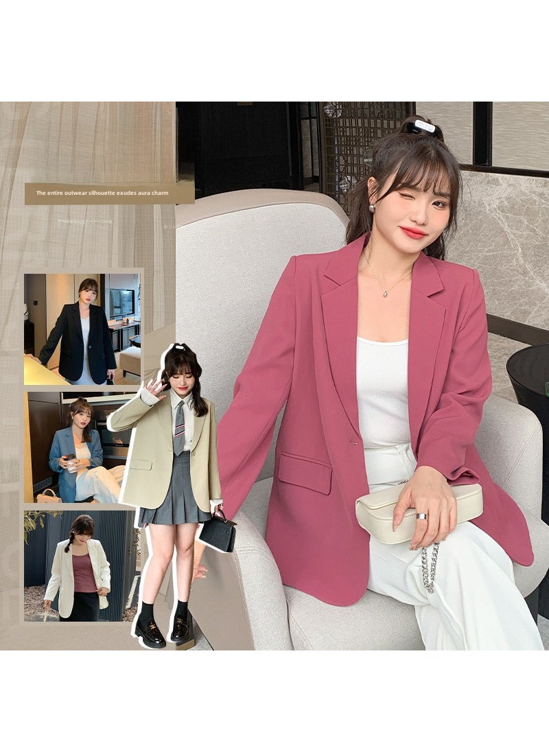 Generic - Autumn Plus Size Womens Casual Blazer 62173 Plum color - Image 1