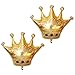 Tellpet Crown Balloons Foil Helium Mylar Balloon Gold 2 Pieces - Image 4