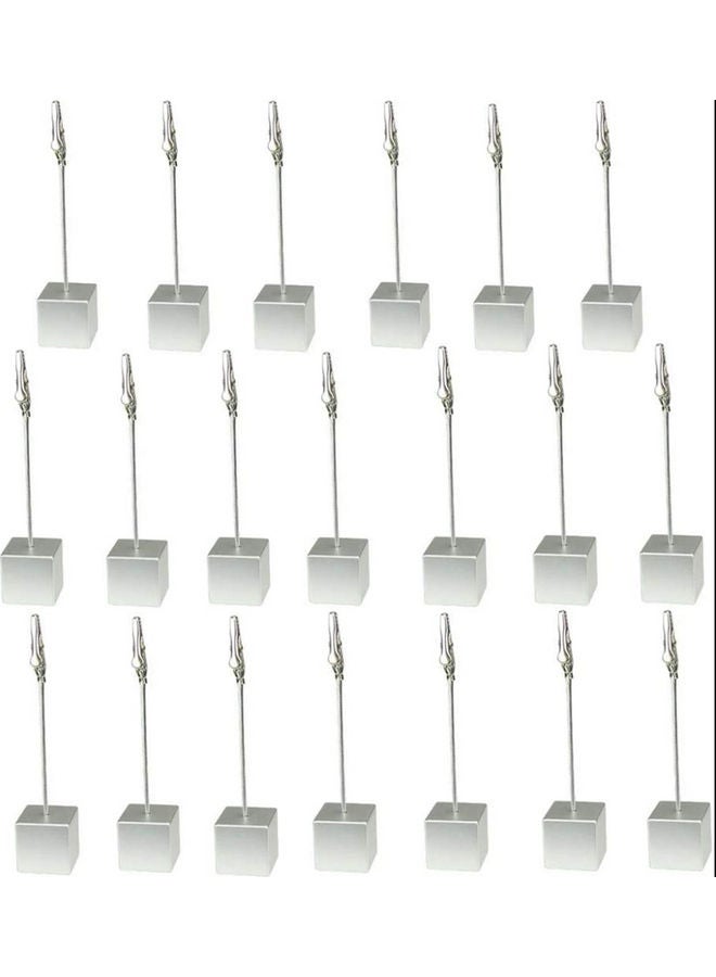 NIBEMINENT 20-Piece Place Card Holders Silver