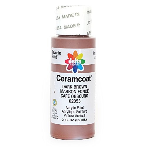 Delta Creative Ceramcoat Acrylic Paint in Assorted Colors (2 oz), 2053, Dark Brown - Image 1
