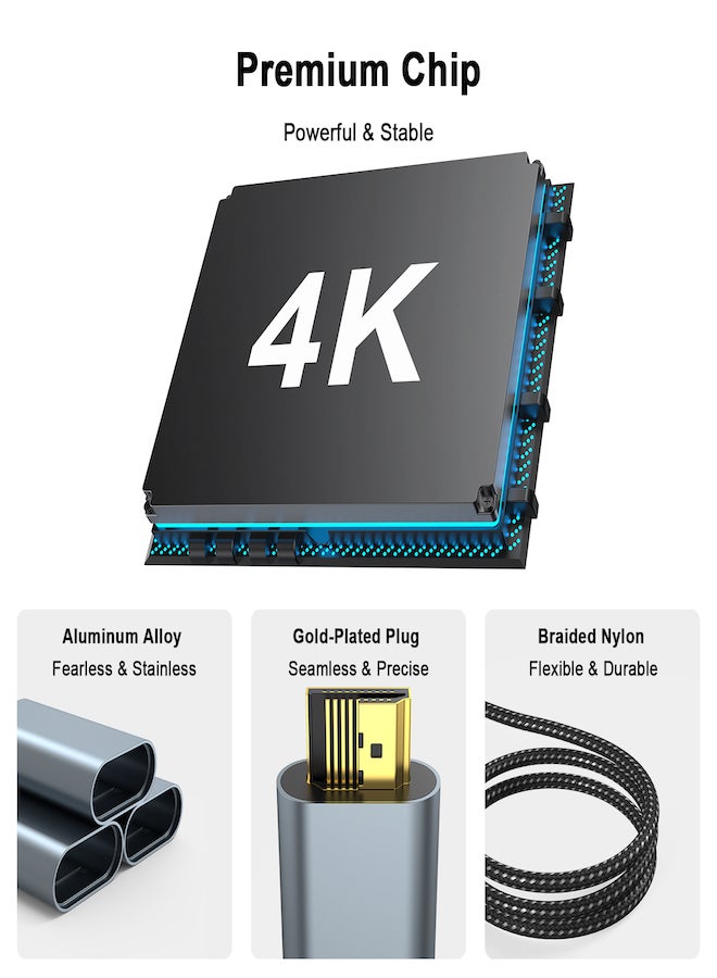 Phone Planet 4K HDMI Cable USB 3.1 for Type-C Phones Perfect Connectivity and Performance Black - Image 4