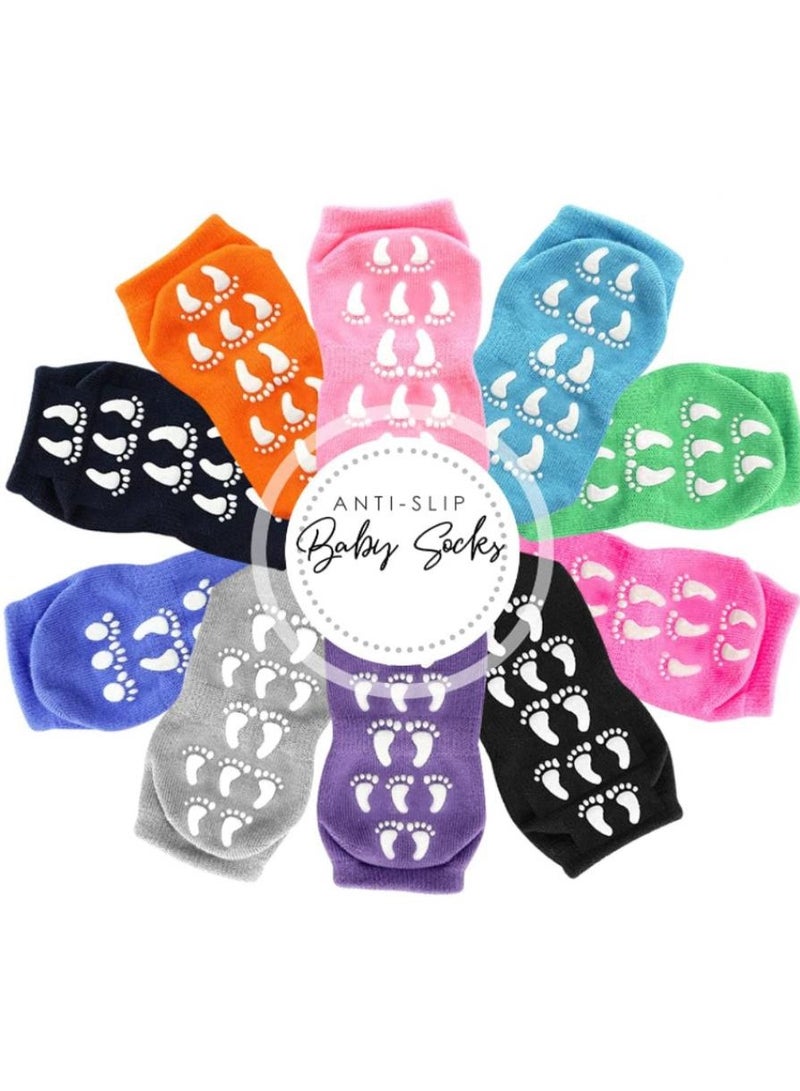 AIWANTO 3 Pairs Anti Slip Children Socks Breathable Baby (Blue) - Image 5