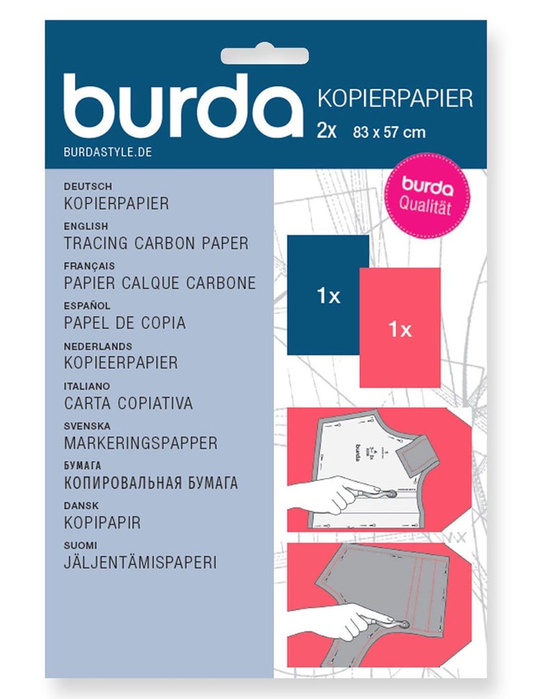 Burda Tracing Carbon Paper Blue 1 x Red, One Size - Image 4