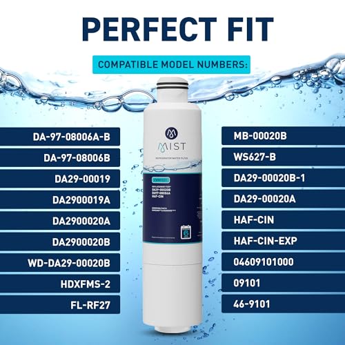 Mist HAF-CIN/EXP Refrigerator Water Filter Replacement for Samsung DA29-00020B, DA29-00020A, Kenmore 46-9101 – NSF 42 & 372 Certified – 1 Pack - Image 3