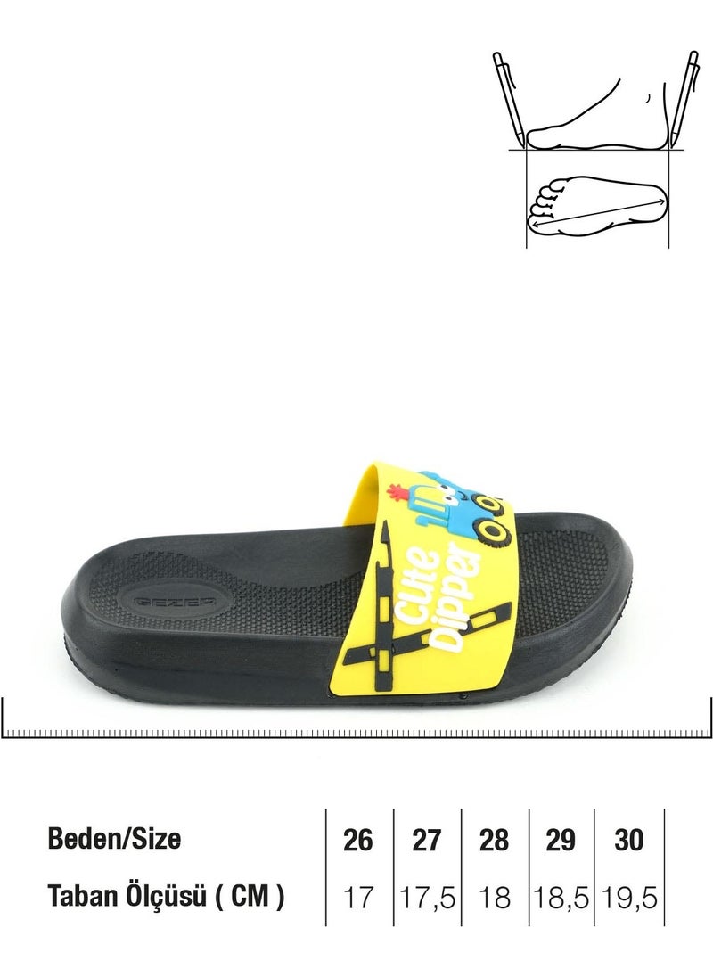 Gezer - Boy Summer Pu Home Bathroom Garden Beach Pool Daily Slippers - Image 1