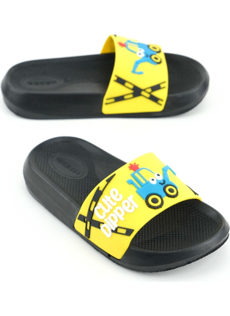 Gezer - Boy Summer Pu Home Bathroom Garden Beach Pool Daily Slippers - Image 1